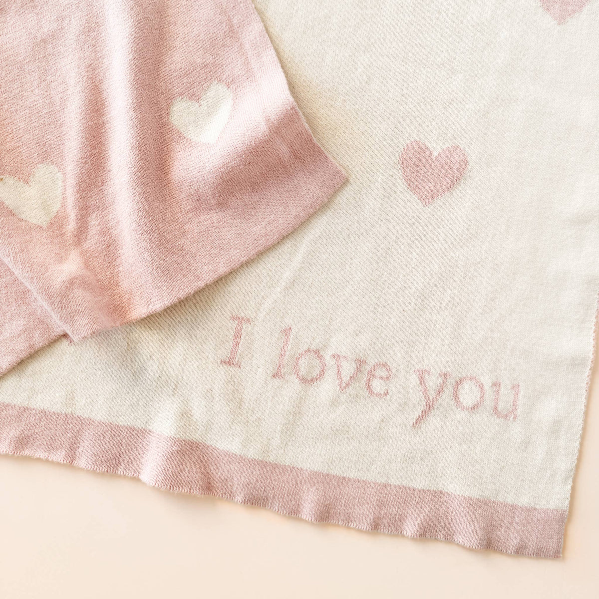 I Love You Blanket - Blush Pink