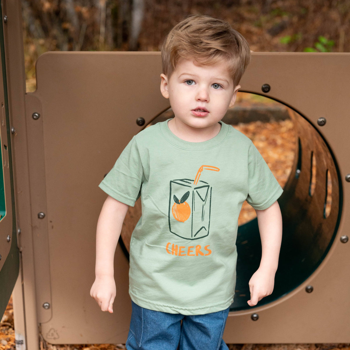 Cheers Toddler Tee - Sage