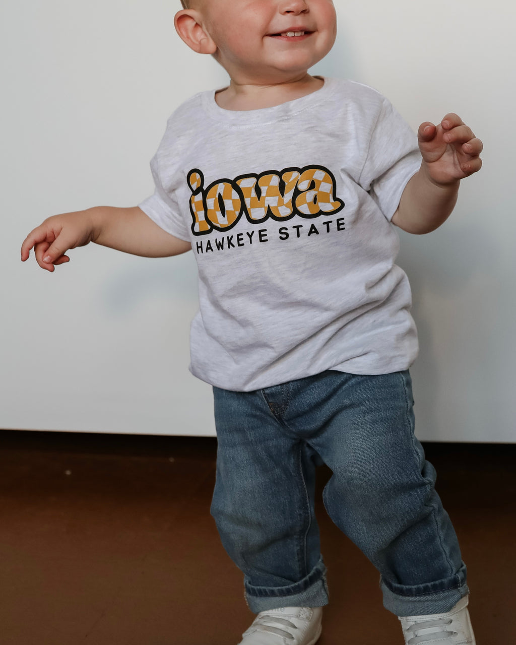 Iowa Checkered Heather Grey Tee