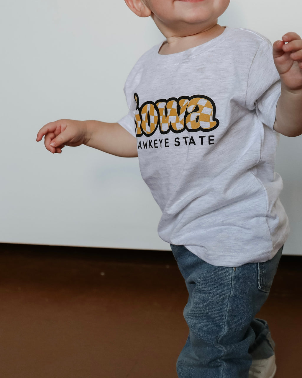 Iowa Checkered Heather Grey Tee