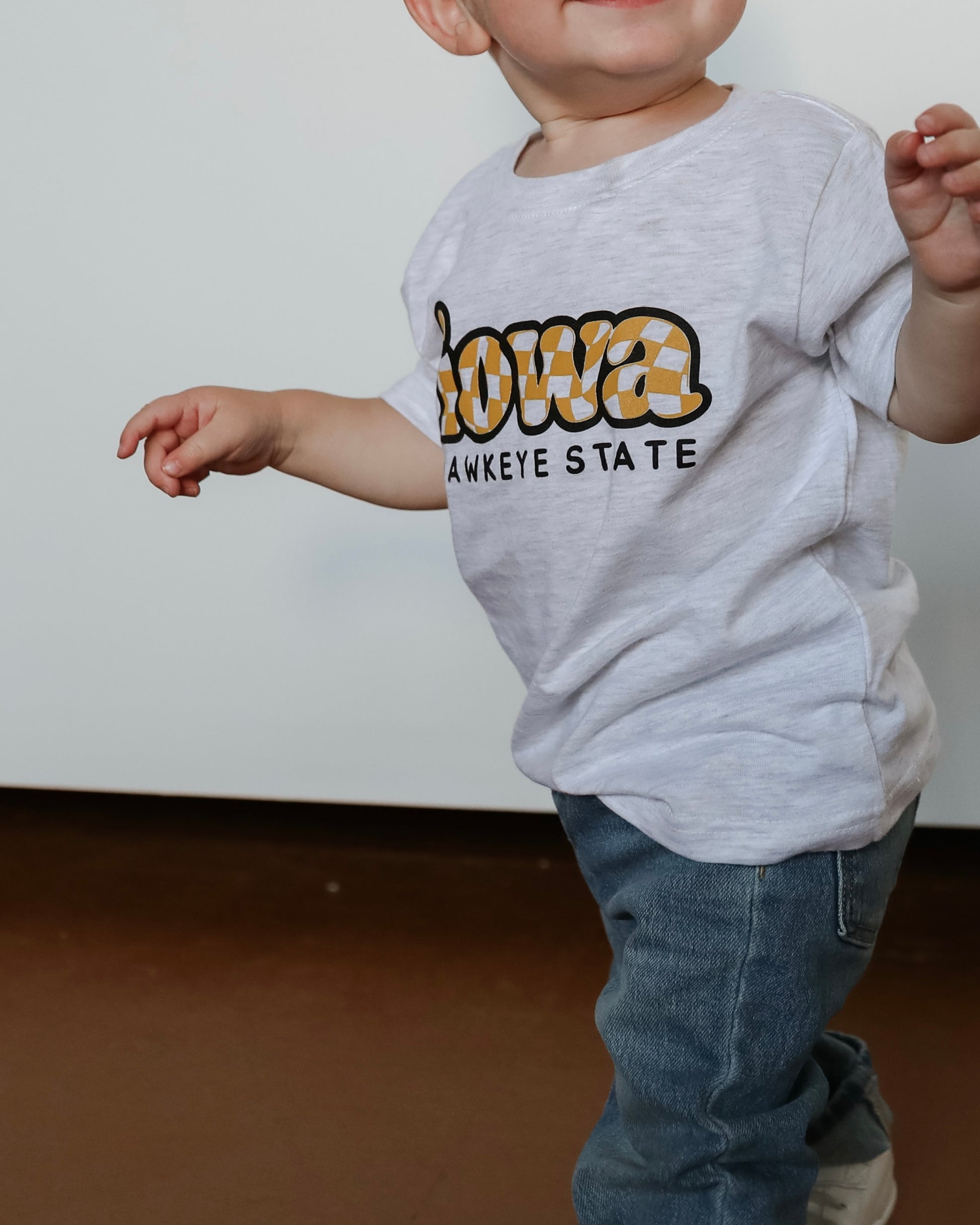 Iowa Checkered Heather Grey Tee