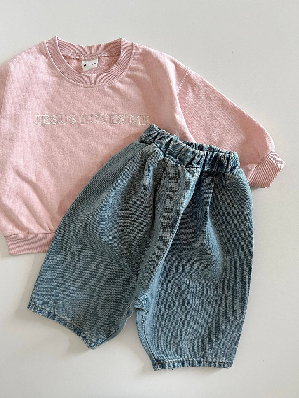 Jesus Loves Me Sweatshirt - Pink