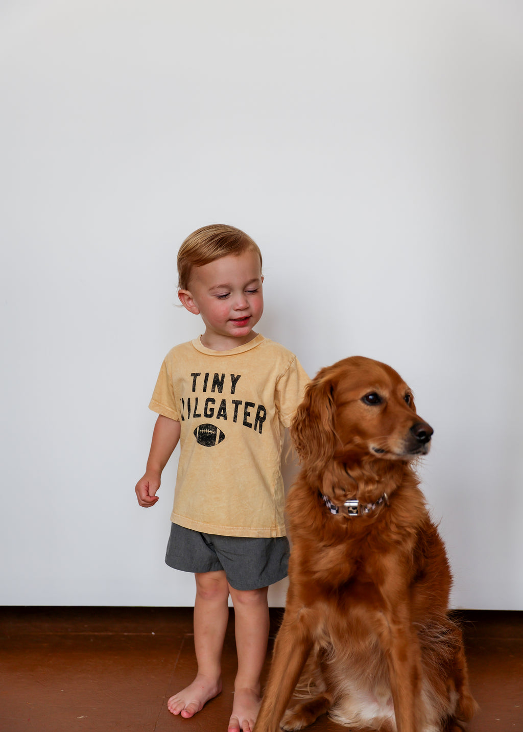 Tiny Tailgater Toddler Washed Tee - Gold & Black