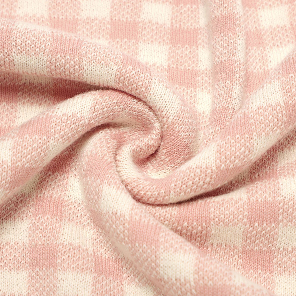 Cotton Receiving Blanket | Tan Gingham