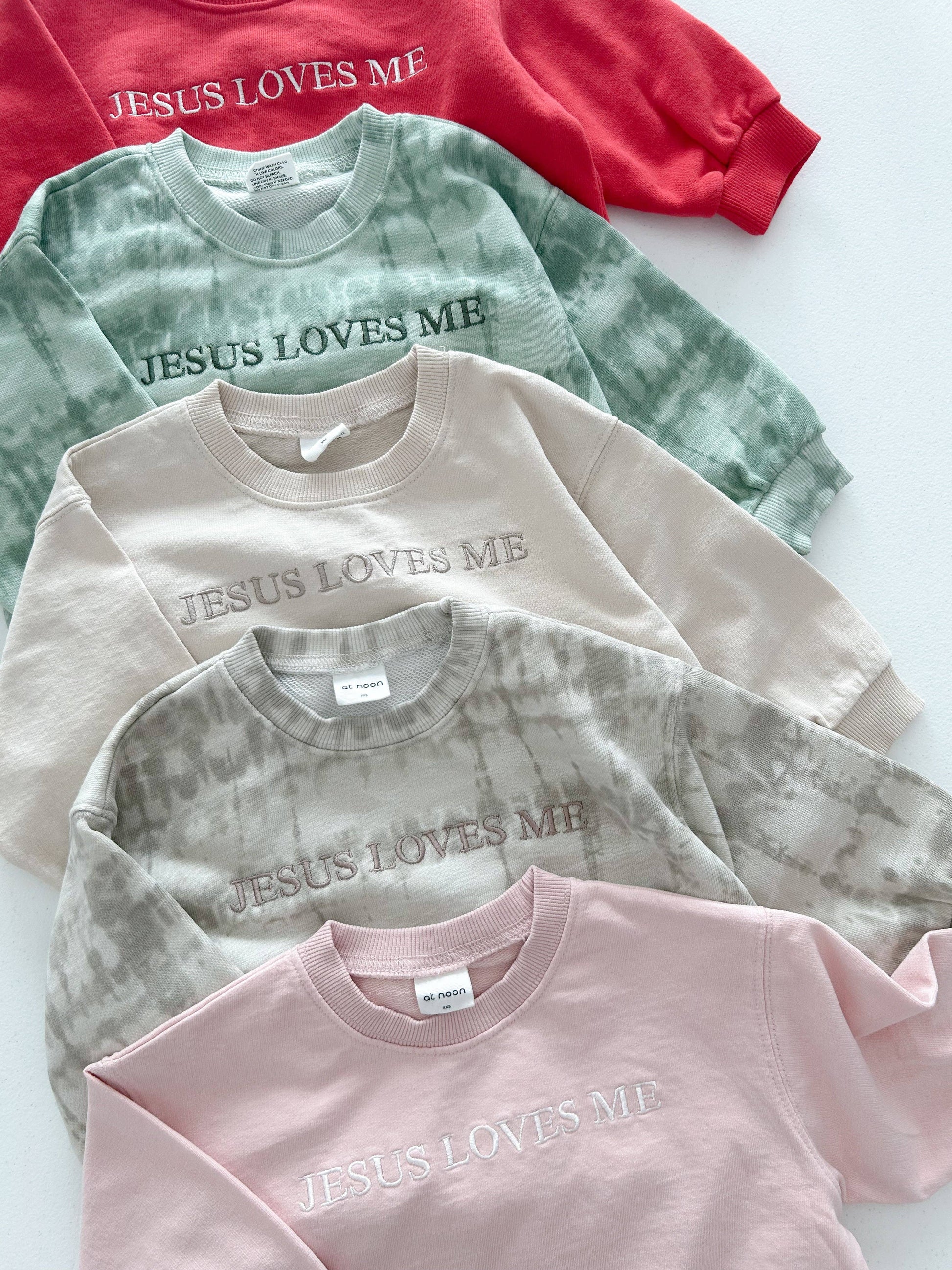 Jesus Loves Me Tie-Dye Sweatshirt