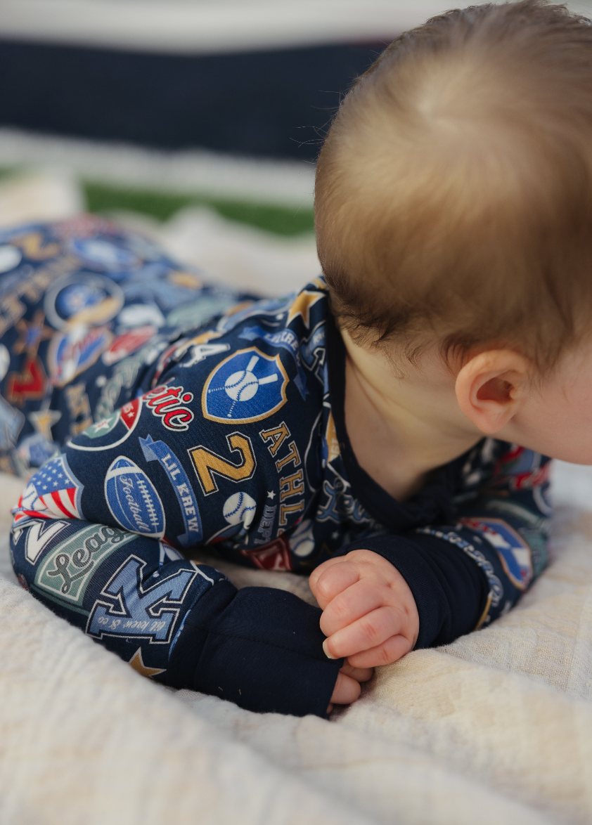 Varsity Blues Bamboo Zip Pajamas