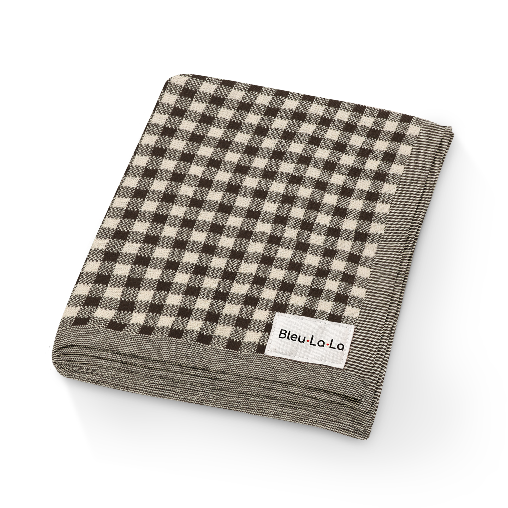 Cotton Receiving Blanket | Tan Gingham