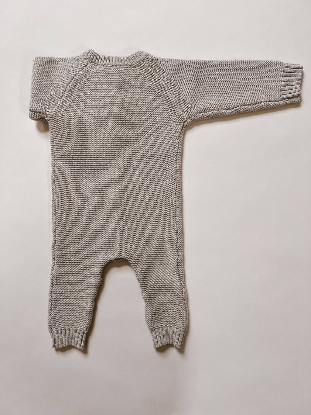 Classic Knit Jumpsuit - Heather Beige