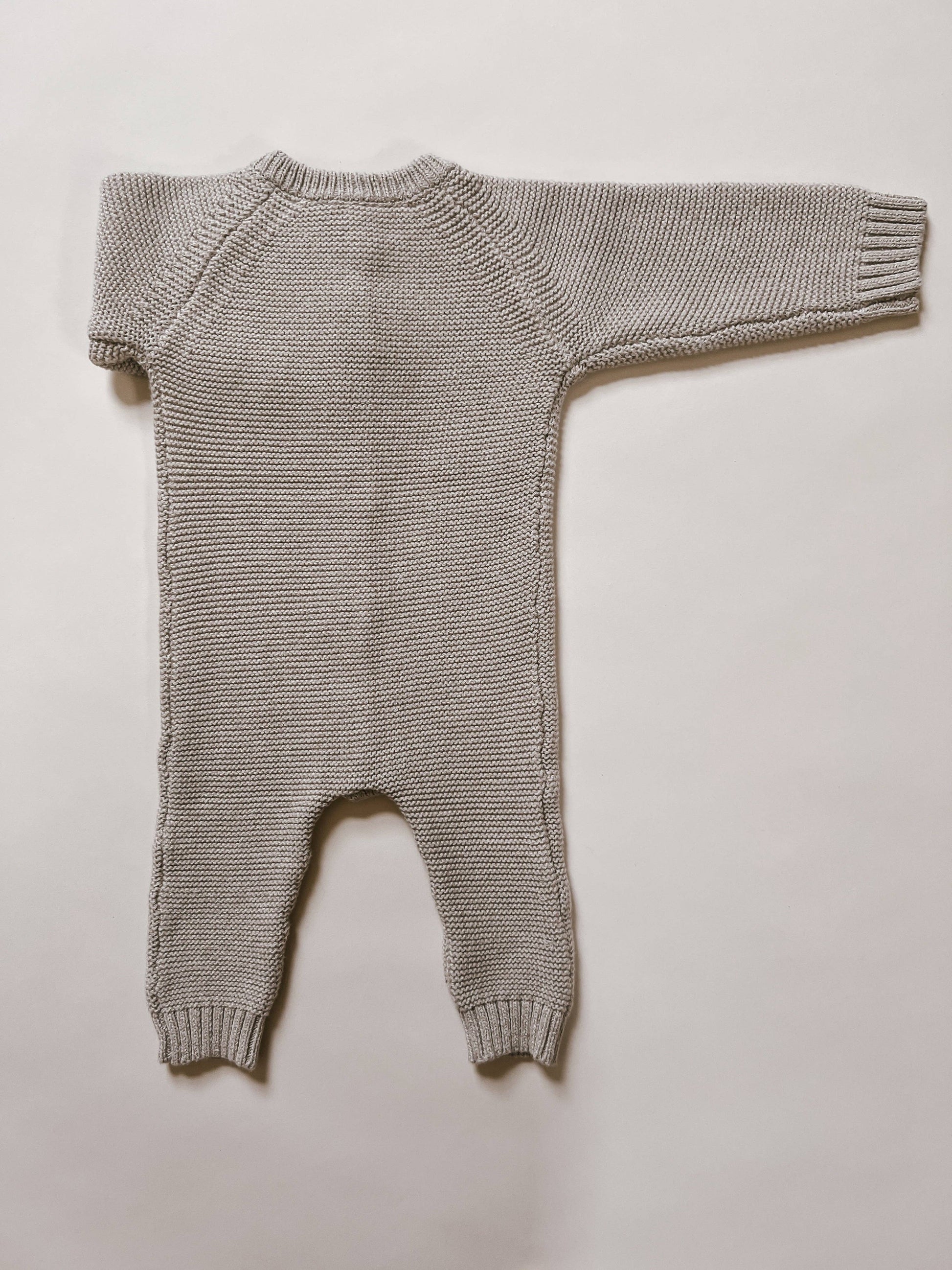 Classic Knit Jumpsuit - Heather Beige