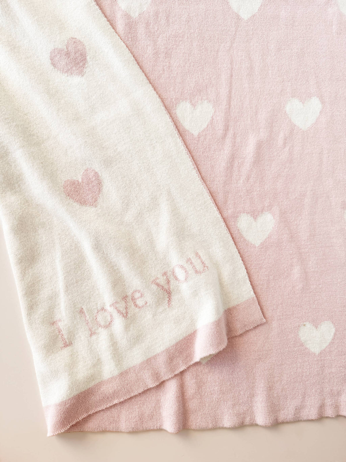 I Love You Blanket - Blush Pink