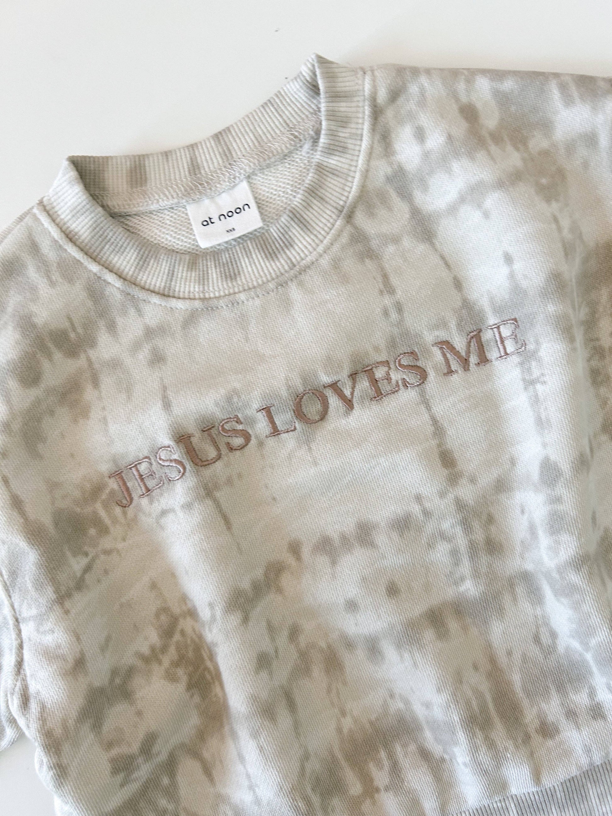 Jesus Loves Me Tie-Dye Sweatshirt