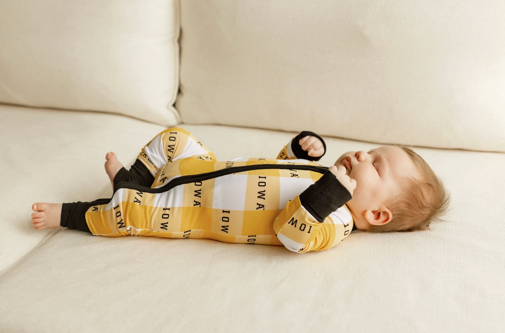 Zip Onesie - Iowa Grid Pajamas