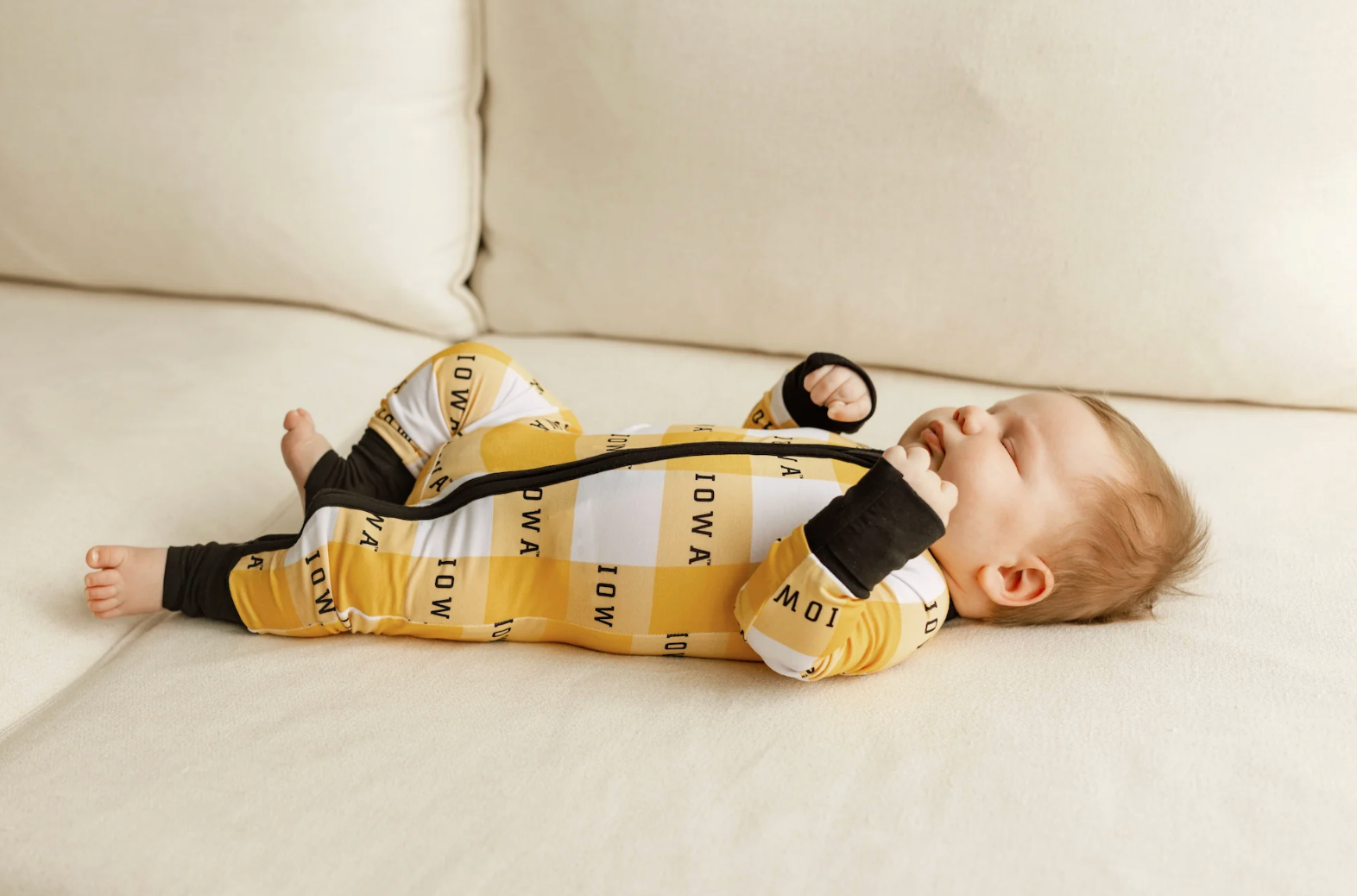 Zip Onesie - Iowa Grid Pajamas