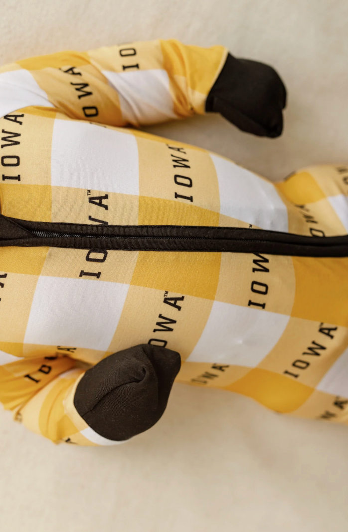 Zip Onesie - Iowa Grid Pajamas