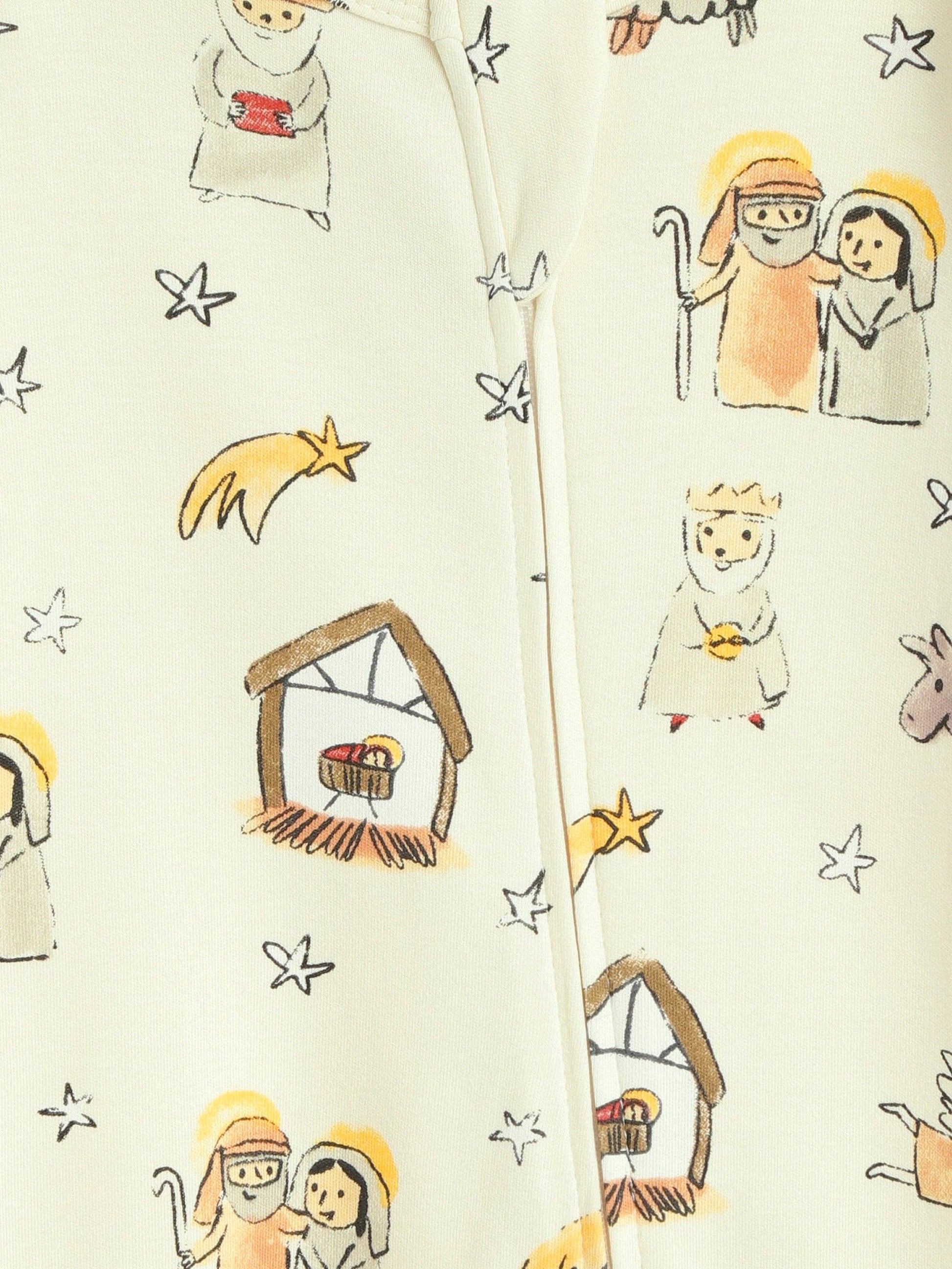 Away in a Manger PJ Footless Onesie
