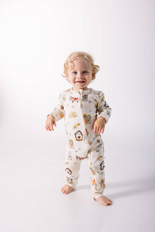Away in a Manger PJ Footless Onesie