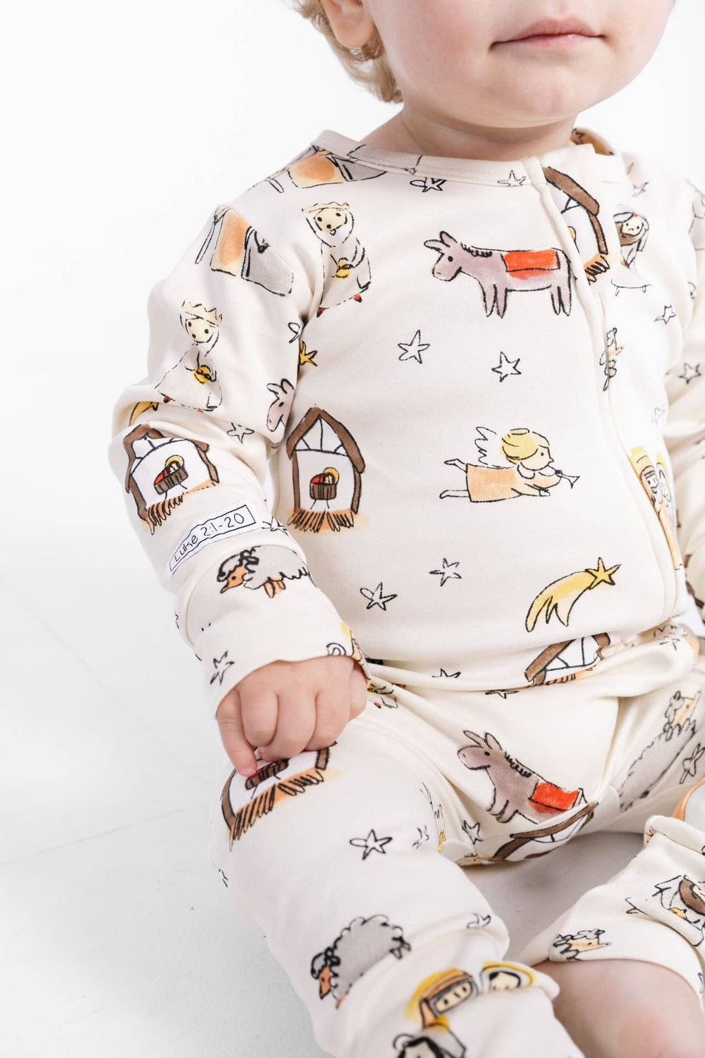 Away in a Manger PJ Footless Onesie